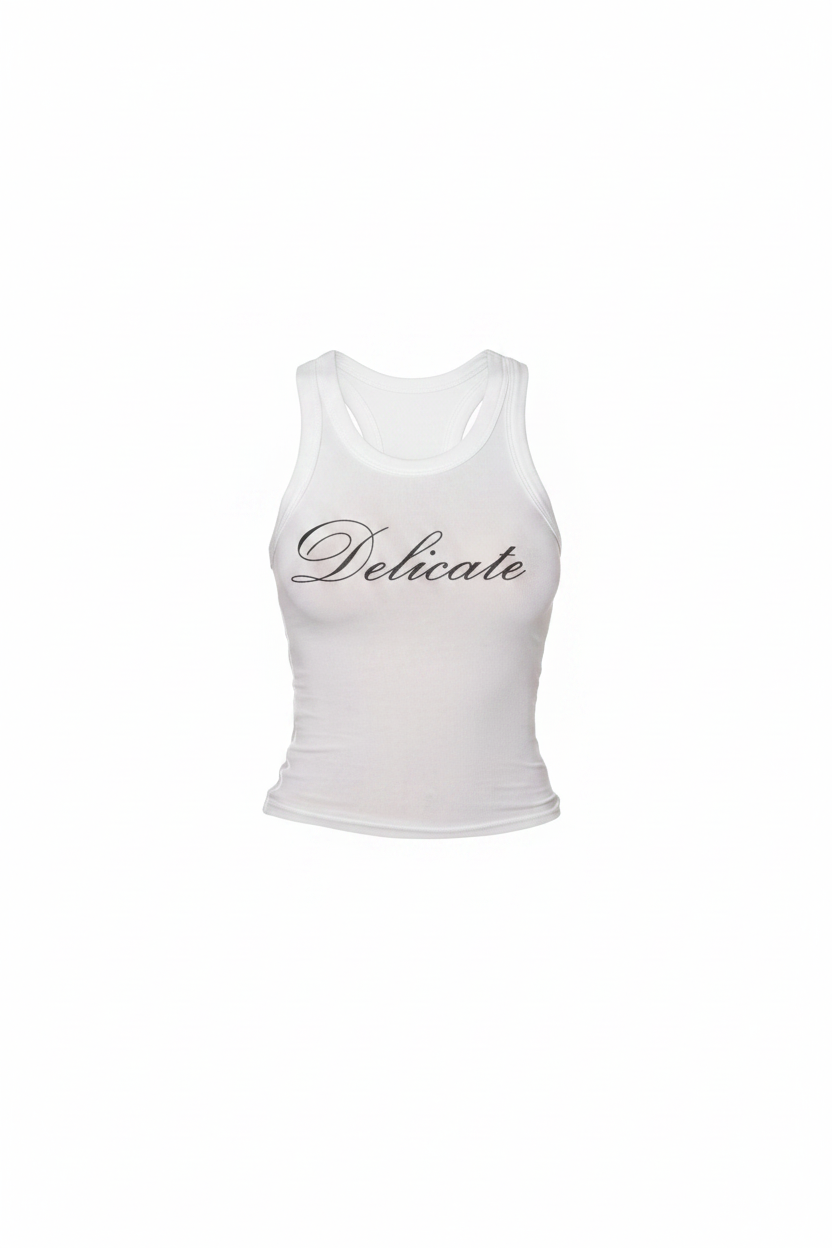 Delicate Soft Script Tank